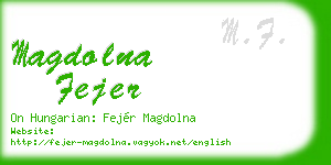 magdolna fejer business card